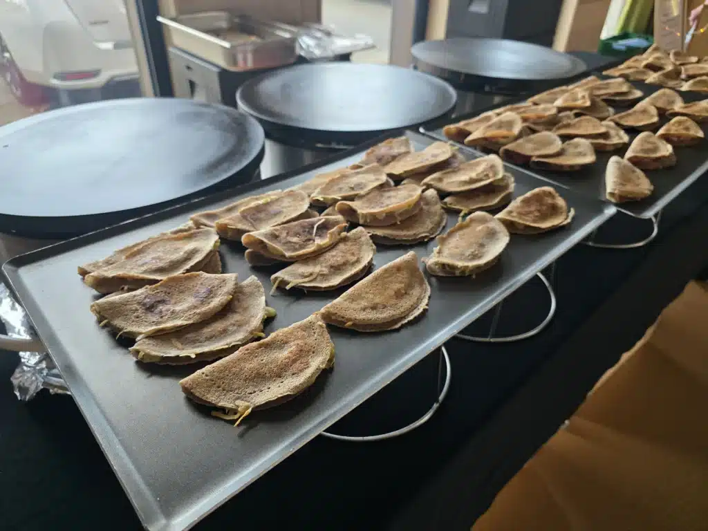 mini galettes, pièces cocktail chaudes